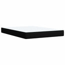 Box Spring Seng med Madras og LED Sort 160 x 200 cm Stof
