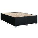 Box Spring Seng med Madras og LED Sort 160 x 200 cm Stof