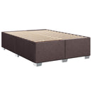 Box Spring Seng med Madras og LED Mørk Brun 160 x 200 cm Stof
