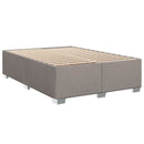 Box Spring Seng med Madras og LED Gråbrun 160 x 200 cm Stof