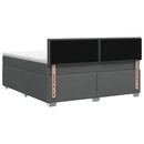 Box Spring Seng med Madras og LED Mørkegrå 180 x 200 cm Stof