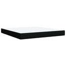 Box Spring Seng med Madras og LED Sort 180 x 200 cm Stof