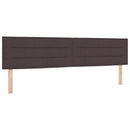 Box Spring Seng med Madras og LED Mørk Brun 200 x 200 cm Stof