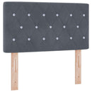Box Spring Seng med Madras og LED Mørkegrå 80 x 200 cm Velour
