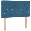 Box Spring Seng med Madras og LED Blå 80 x 200 cm Velour