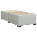 Box Spring Seng med Madras og LED Lysegrå 80 x 200 cm Velour