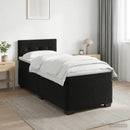 Box Spring Seng med Madras og LED Sort 90 x 190 cm Velour