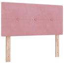 Box Spring Seng med Madras og LED Lyserød 80 x 200 cm Velour