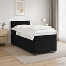 Box Spring Seng med Madras og LED Sort 90 x 200 cm Velour