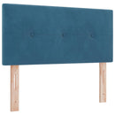Box Spring Seng med Madras og LED Blå 90 x 190 cm Velour