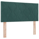 Box Spring Seng med Madras og LED Mørkegrøn 90 x 190 cm Velour