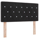 Box Spring Seng med Madras og LED Sort 100 x 200 cm Velour