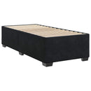 Box Spring Seng med Madras og LED Sort 100 x 200 cm Velour