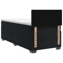 Box Spring Seng med Madras og LED Sort 100 x 200 cm Velour