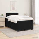 Box Spring Seng med Madras og LED Sort 120 x 190 cm Velour