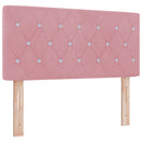 Box Spring Seng med Madras og LED Lyserød 120 x 190 cm Velour