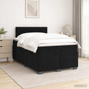 Box Spring Seng med Madras og LED Sort 120 x 200 cm Velour