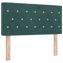 Box Spring Seng med Madras og LED Mørkegrøn 120 x 200 cm Velour