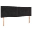 Box Spring Seng med Madras og LED Sort 140 x 190 cm Velour