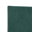 Box Spring Seng med Madras og LED Mørkegrøn 140 x 190 cm Velour