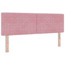 Box Spring Seng med Madras og LED Lyserød 140 x 200 cm Velour