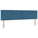 Box Spring Seng med Madras og LED Blå 180 x 200 cm Velour