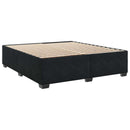 Box Spring Seng med Madras og LED Sort 180 x 200 cm Velour