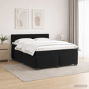 Box Spring Seng med Madras og LED Sort 140 x 200 cm Velour