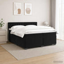 Box Spring Seng med Madras og LED Sort 200 x 200 cm Velour