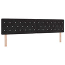 Box Spring Seng med Madras og LED Sort 200 x 200 cm Velour