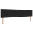 Box Spring Seng med Madras og LED Sort 200 x 200 cm Velour