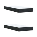 Box Spring Seng med Madras og LED Sort 200 x 200 cm Velour