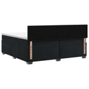 Box Spring Seng med Madras og LED Sort 200 x 200 cm Velour