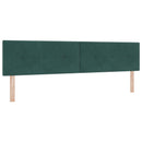 Box Spring Seng med Madras og LED Mørkegrøn 200 x 200 cm Velour