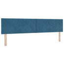 Box Spring Seng med Madras og LED Blå 200 x 200 cm Velour