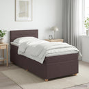 Boxmadras med topmadras Mørk Brun 90 x 200 cm Stof