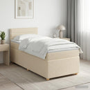 Boxmadras med topmadras Cremefarvet 100 x 200 cm Stof