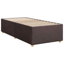 Boxmadras med topmadras Mørk Brun 80 x 200 cm Stof