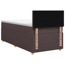 Boxmadras med topmadras Mørk Brun 80 x 200 cm Stof