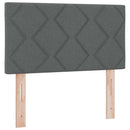 Boxmadras med topmadras Mørkegrå 80 x 200 cm Stof