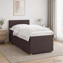 Boxmadras med topmadras Mørk Brun 90 x 190 cm Stof