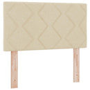 Boxmadras med topmadras Cremefarvet 80 x 200 cm Stof