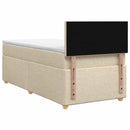 Boxmadras med topmadras Cremefarvet 80 x 200 cm Stof