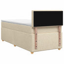 Boxmadras med topmadras Cremefarvet 90 x 190 cm Stof