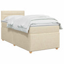 Boxmadras med topmadras Cremefarvet 90 x 190 cm Stof