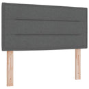 Boxmadras med topmadras Mørkegrå 90 x 200 cm Stof