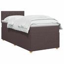 Boxmadras med topmadras Mørk Brun 90 x 200 cm Stof