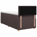 Boxmadras med topmadras Mørk Brun 100 x 200 cm Stof