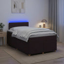 Boxmadras med topmadras Mørk Brun 120 x 200 cm Stof