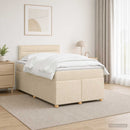 Boxmadras med topmadras Cremefarvet 120 x 190 cm Stof